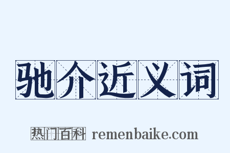 驰介近义词是什么意思的图片